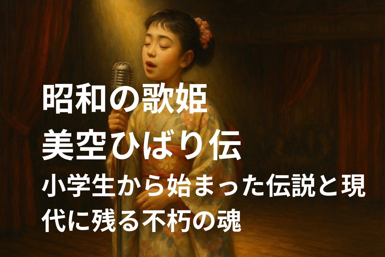 美空ひばり,演歌の女王,昭和の歌姫,川の流れのように,日本音楽史