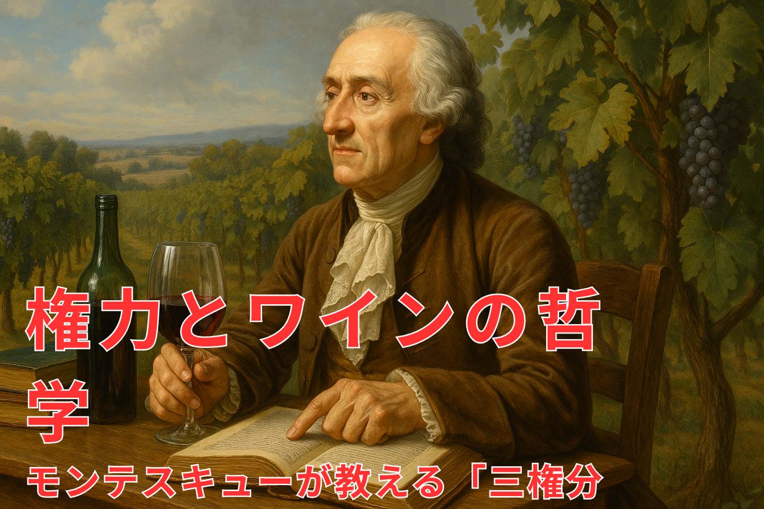 権力とワインの哲学: モンテスキューが教える「三権分立」の知恵と美酒の深い関係